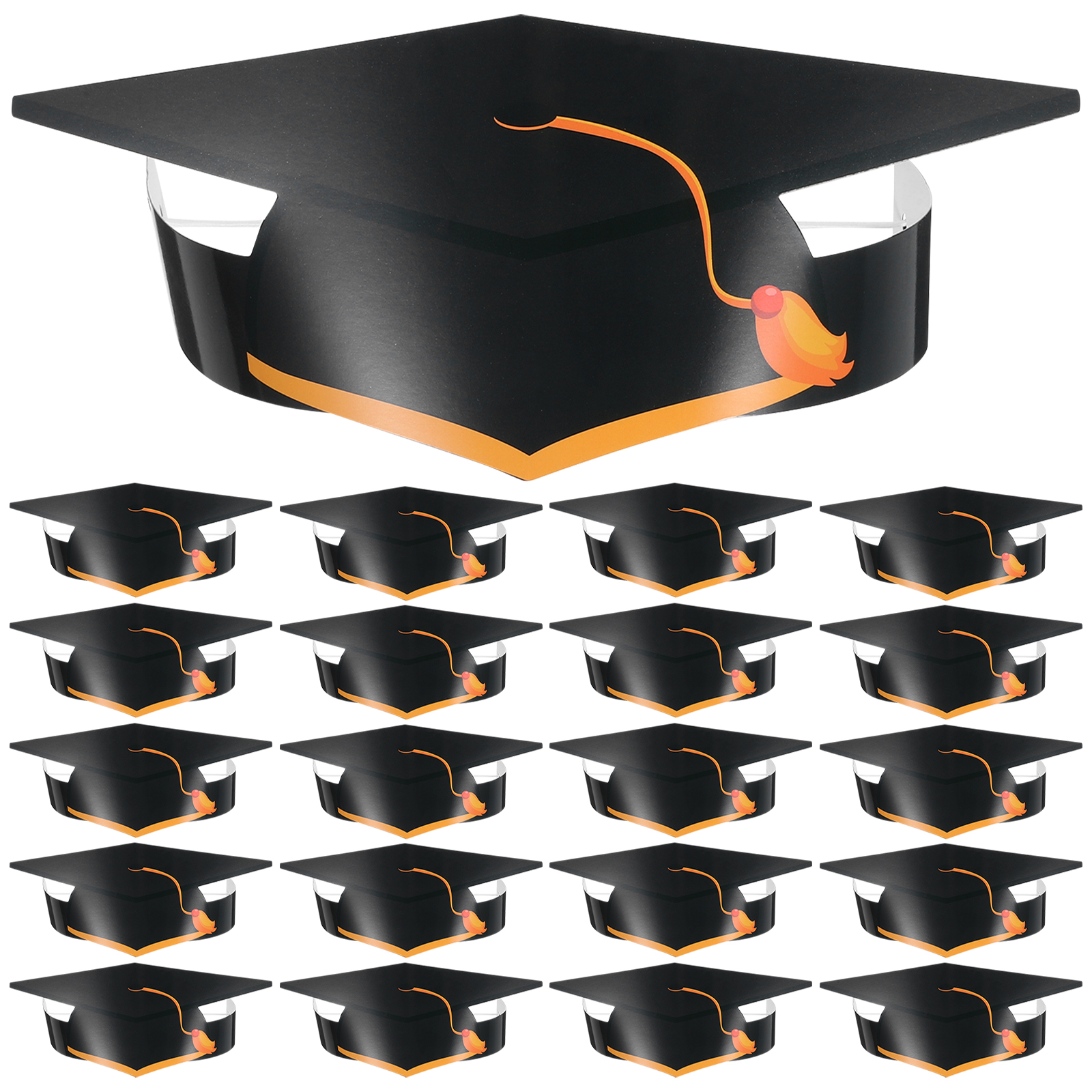 Eease 36pcs Paper Graduation Hats With Adjustable Elastic Band Paper Grad Party Cap For Graduation Party Decorations And Diy Crafts